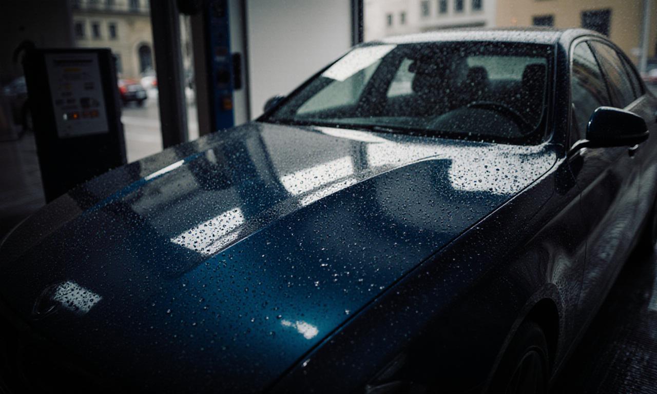 Glänzendes Auto nach professioneller Wäsche in Wien